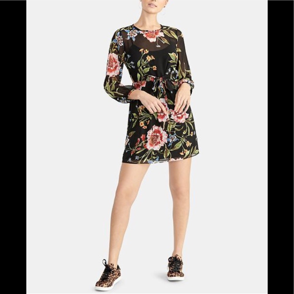 Rachel Roy Sophia Tie Front Floral Dress
